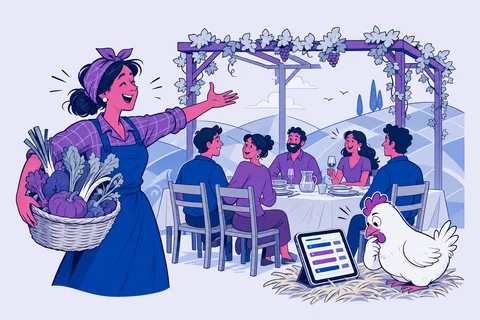 Illustrazione siti web per agriturismi